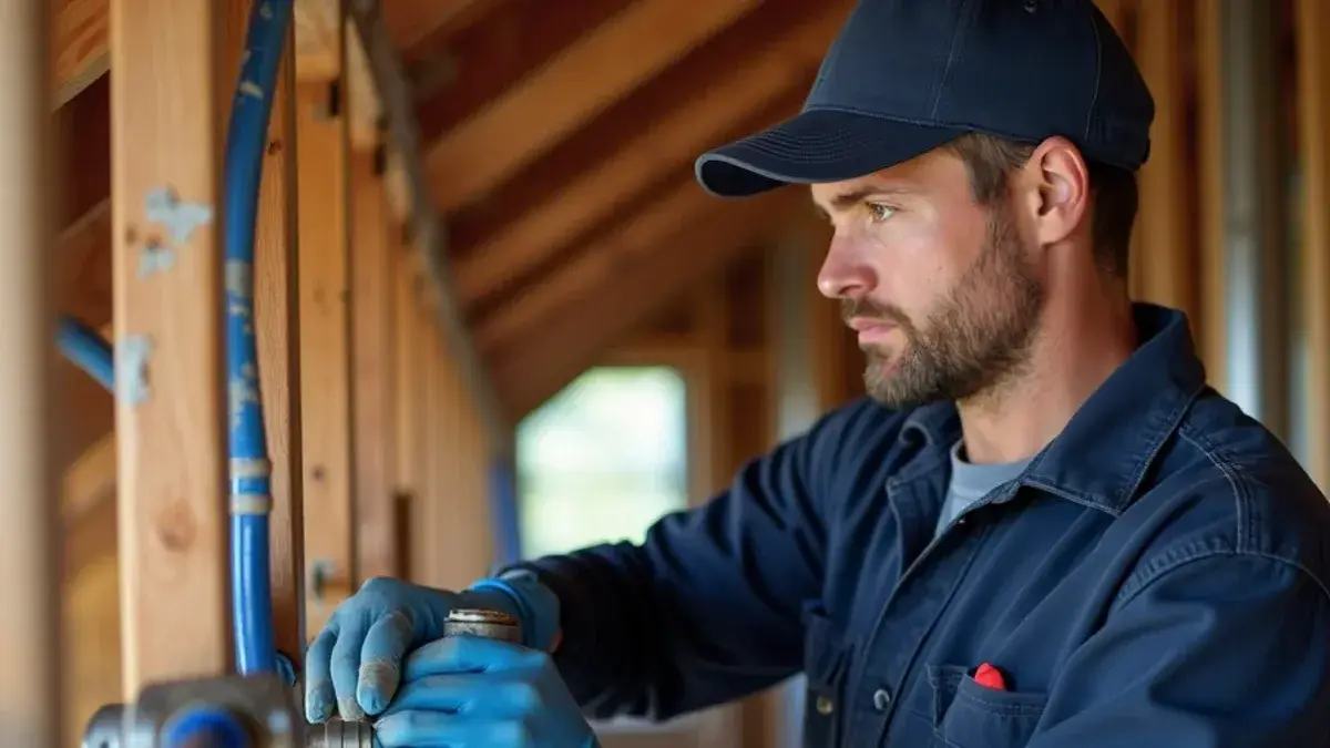 New PEX supply lines routed across attic joists during a whole-house repipe in Georgetown TX